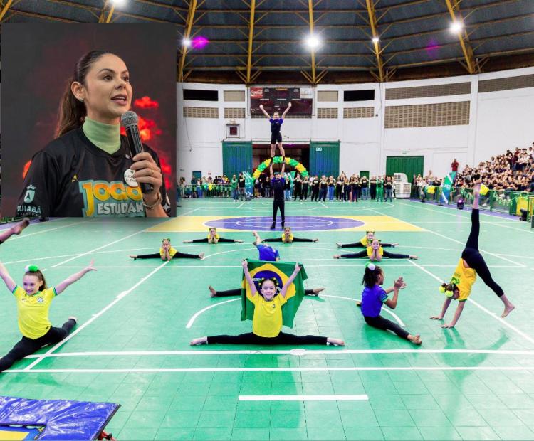 Michelly Alencar destaca força do esporte na abertura dos Jogos Estudantis Cuiabanos