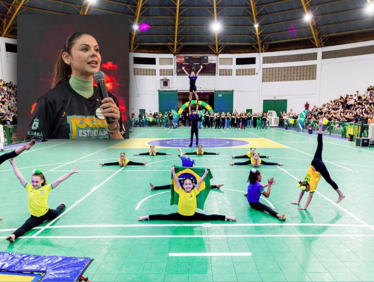 Michelly Alencar destaca força do esporte na abertura dos Jogos Estudantis Cuiabanos